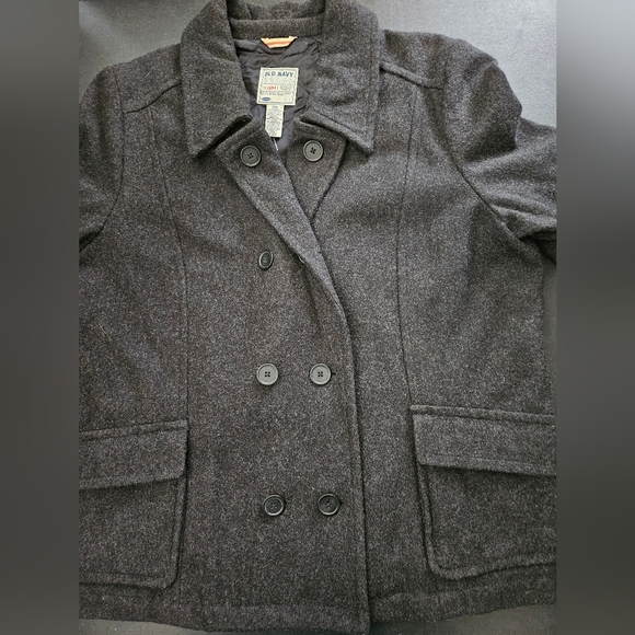 NWOT - Old Navy Wool Felt Blend Dark Grey Pea Coat - Size XXL - Picture 10 of 10